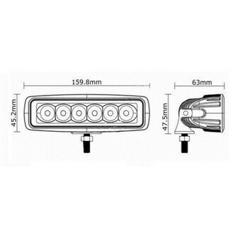 Werklamp LED - 6 x LED